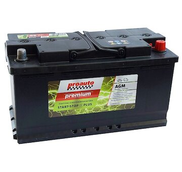 PROAUTO Premium AGM akumulátor 12V 95Ah 810A (353x175x190mm) + PRAVÝ