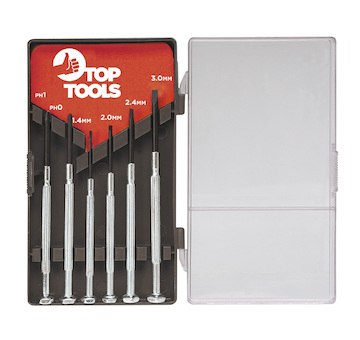 TOP TOOLS Sada mikroskrutkovačov, 6 ks