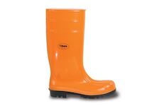 BETA ČIŽMY VYSOKÉ BEZP. Z PVC VODOVZDORNÁ PODRÁŽKA OCEĽOVÁ VLOŽKA ANTIPREPICHOVÁ Z NEREZOVÉ OCELI ORANŽ.-MODEL 73