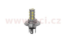 LED H4 - bílá 18x SMD5050 (patice P43t) (1 ks) bez homologace