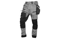 NEO Pracovné nohavice DENIM, zosilnená Cordura, odnímateľné vrecká, sivé, veľkosť XL
