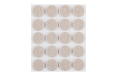 NEO Samolepiace okrúhle filcové vankúšiky, svetlohnedé 20 mm, 20 kusov