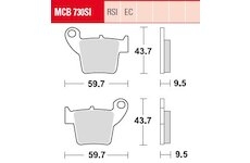 Sada brzdových platničiek kotúčovej brzdy TRW MCB730SI