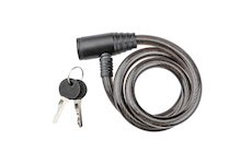 TOP TOOLS Zámok na bicykel 12 x 800 mm, priehľadný plášť čierny